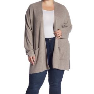 Philosophy Patch Pocket Open Front Cardigan ~ Gray